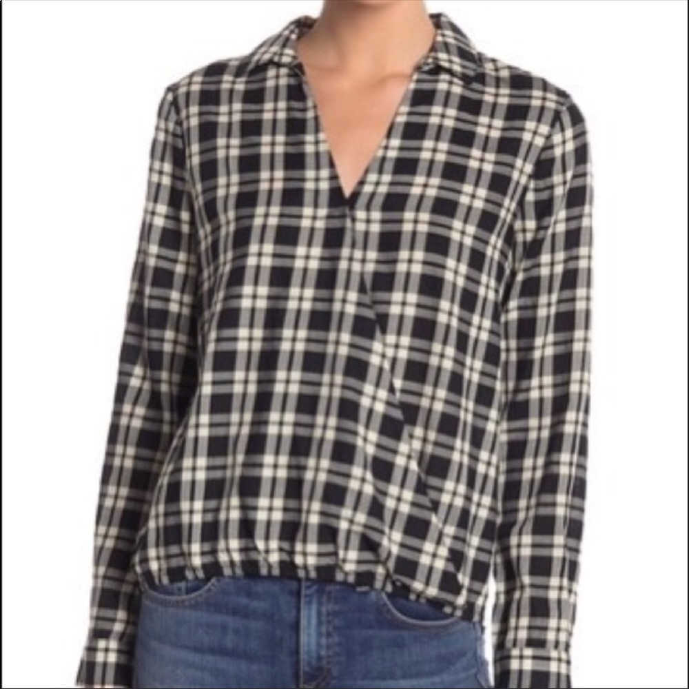 Madewell Wrap Front Arion Plaid Shirt